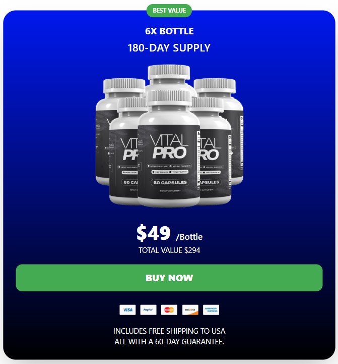 Vital Pro 6 Bottle Price